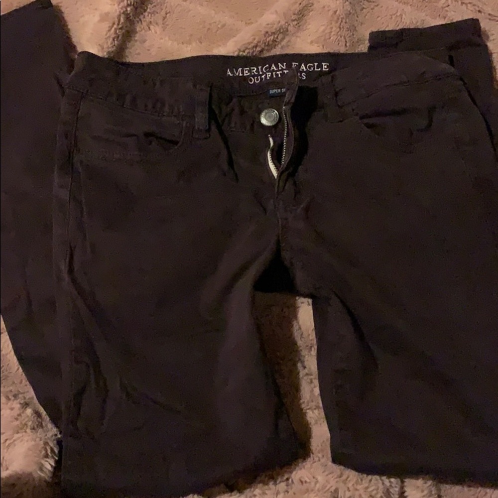 Burgundy jeggings size 10 super stretch